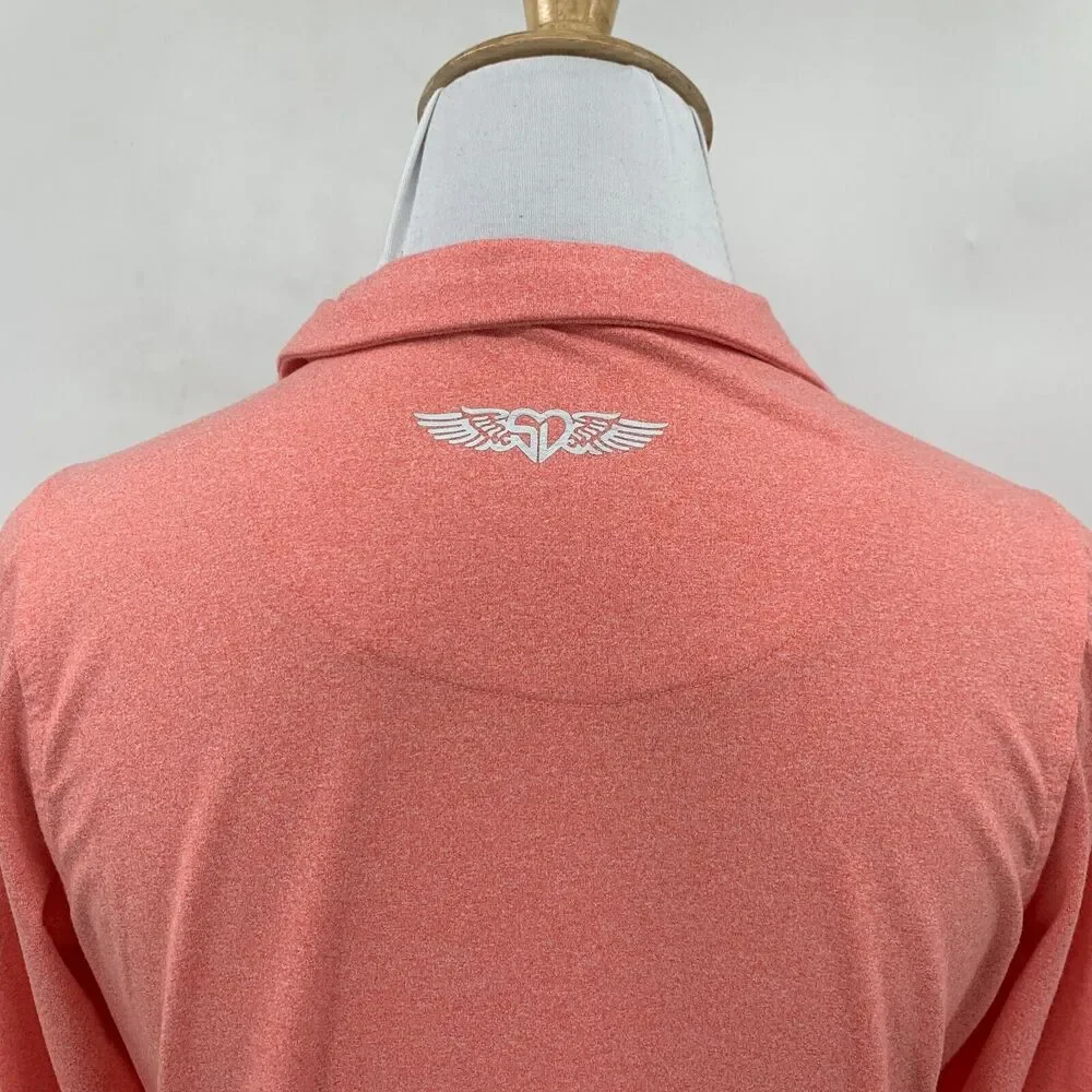 Straight Down Skye Sweater Women XS Salmon Pink Quarter Zip Pullover The Alisan